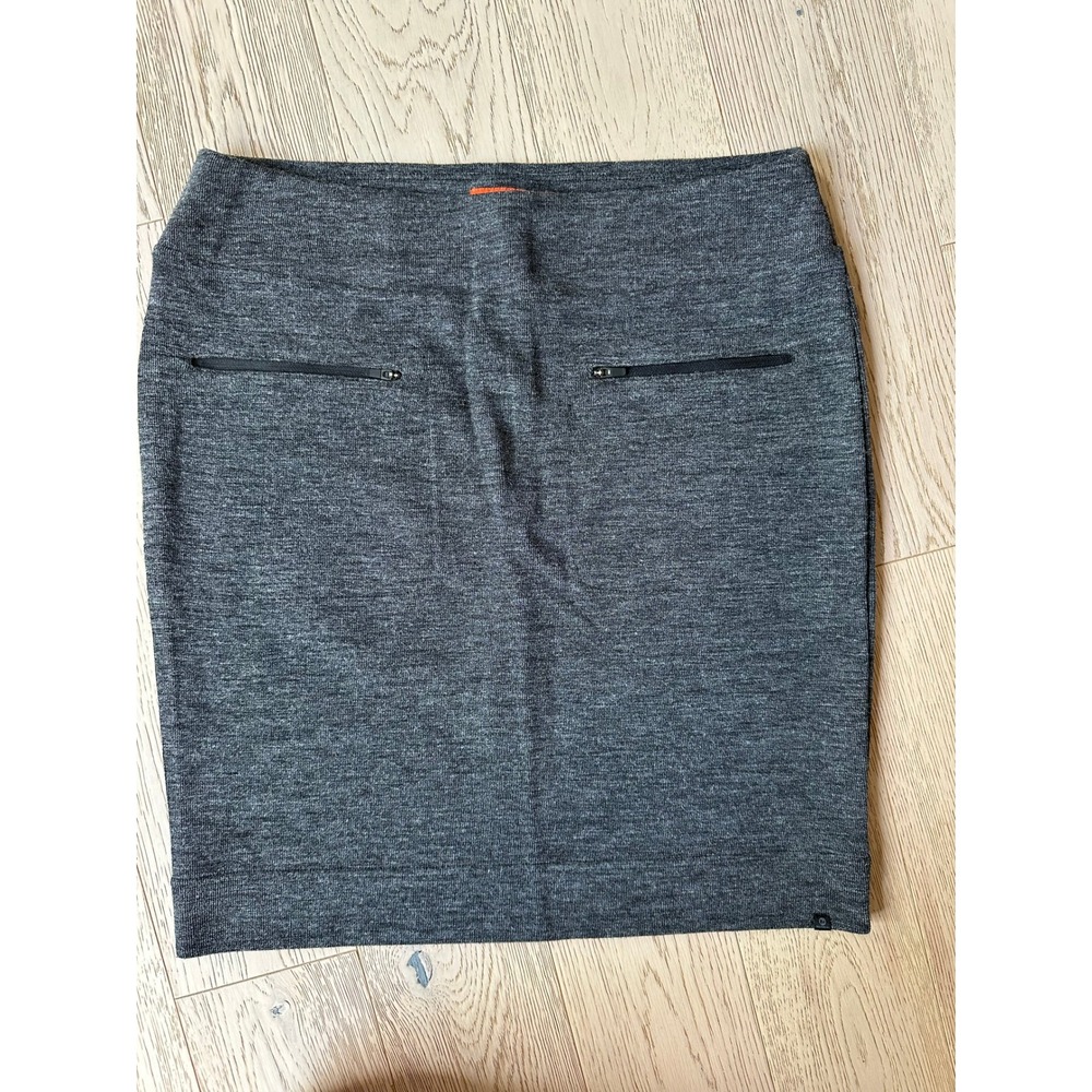 Merrell Womens Heathered Grey Knit Active Mini Skirt Zipper Pockets Size M